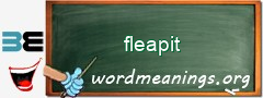 WordMeaning blackboard for fleapit